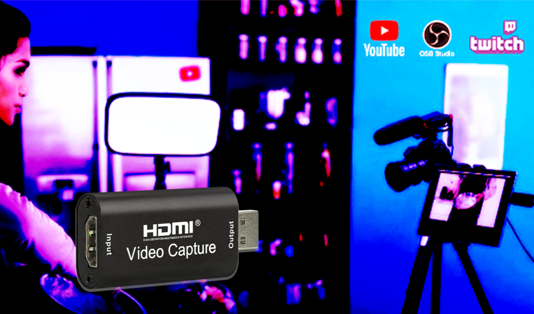 Placa de Captura de Vídeo e Áudio HDMI USB